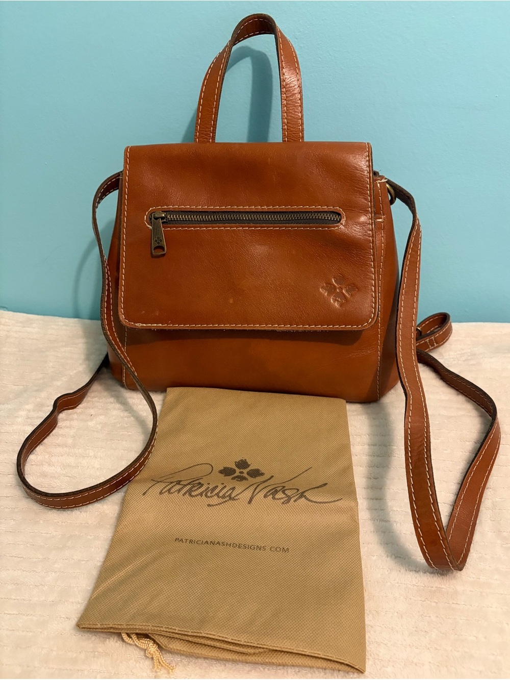 Patricia Nash Leather Crossbody with Top Handle